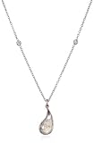 Moritz Glik "Kaleidescope" 18K White Gold Floating Diamond Paisley Pendant Necklace
