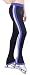 Ice Figure Skating Dress Practice Pants Side Stripe Purple/Two Tone - Adult Extra Small