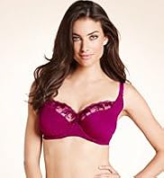 Feather Print Non Padded DD G Balcony Bra