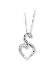Sterling Silver & CZ Journey of Friendship 18in Necklace