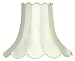 Oaks Lighting Faux Silk Scallop Shade, 12-inch, Ivory