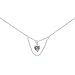 Sterling Silver Chain With Pink CZ Heart Drop 9in Anklet