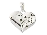 31xSjMMfg L. SL160  Sterling Silver May A Happy Star Light Your Path Shooting Star Reversible Heart Pendant, 18