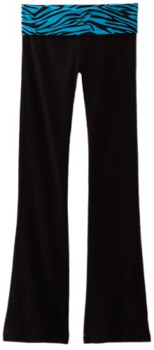 Energie Girls 7-16 Zebra Yoga Pant, Blue/Black, Small