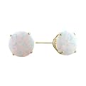 10K 6mm. Yellow Gold Synthetic Opal Earrings
