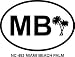 MIAMI BEACH - PALM TREES Oval Bumper Sticker