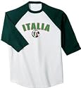 Italia Italy SOCCER BALL Futbol Sports Raglan Jersey