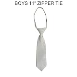 Boys Light Blue Boxes 11 Pretied Zipper Tie