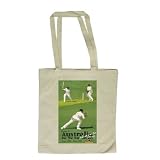 Poster advertising the Test Match in Australia - Long Handled Shopping Bag - Shopping Bag