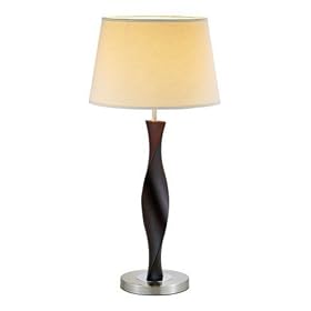 Adesso Helix Tall Table Lamp, Walnut