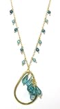 Just Give Me Jewels Goldtone Beaded Teal Pendant Necklace