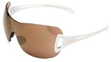 adidas Womens adilibria shield a383-6064 Shield Sunglasses,Matte White Frame/LST Contrast Gold Lens,One Size