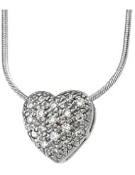 Ann Harrington Jewelry 14k White Gold 1/3 Ct Tw Diamond Heart Pendant Necklace