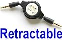 3.5MM Black Car Audio AUX Cable For iPod iPhone Zune