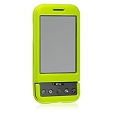 (GREEN) Rubber Hard Case Cover for T-Mobile Google G1 Android Phone Bonus Belt Clip, Screen Protector, Mobile Pouch Package (5 Color Options)
