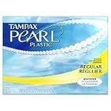 Tampax Pearl Plastic-Regular Absorbency Tampons, 72 Count