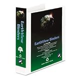 Earthview Round Ring Presentation Binder, 1-1/2in Cap, White
