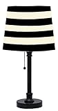 Urban Shop Black and White Striped Table Lamp [並行輸入品]