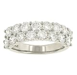 2 Row Shared prong Set Round Diamond Band 2.30cttw