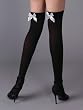 Thigh Hi Stocking With Bow Detail 2 Colors White or Black