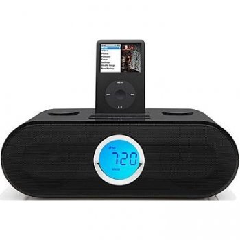 Childrens Toyshop  Electronics : GrooveRise iPod Alarm Clock & Radio Speaker System - Black