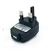 Sumnique BLACK 3 PIN 500mA USB UK wall plug AC Power Adapter Charger for MP3 players, ipods, mobile phones, PDA's and Digital Cameras etc