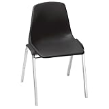 Anti-Static One Piece Poly Shell Chair (Black) (31H x 19.25W x 19.25D)