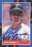 Jose Canseco, Oakland Athletics Autographed Card