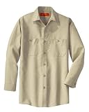 NEW CornerStone - Long Sleeve Industrial Work Shirt Light Tan-2XLL