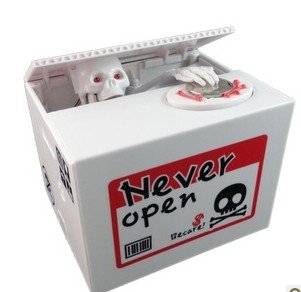 1 X Creative Skullcandy Piggy Bank/ Money Box J0837