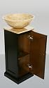 12" Bathroom Furniture Travertine Top Single Sink Vanity Cabinet 156T