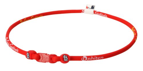 Phiten MLB Authentic X30 Necklace, St. Louis Cardinals, 22 Inches