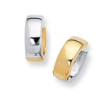 14K Two-Tone Gold Reversible Huggy Earrings - 0.50