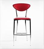 Euro Style 0-1579 Gloria-C Leather Red/Chrome 2 Pack