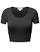 FPT Womens Basic Short Sleeve Crewneck Crop Top