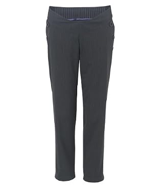 Maternity Grey Fine Stripe Peg Leg Trousers