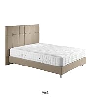 Modern Button Bedstead - Mink