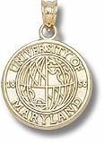Maryland Terrapins Seal Pendant - 10KT Gold Jewelry