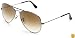 Ray-Ban RB3025 Aviator Large Metal  Non-Polarized Sunglasses,Gunmetal Frame/Brown Gradient Lens,58 mm