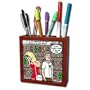 Rich Diesslins Funny Relationships Cartoons - Nerd Dating and Lava Lamps - Tile Pen Holders-5 inch tile pen holder
