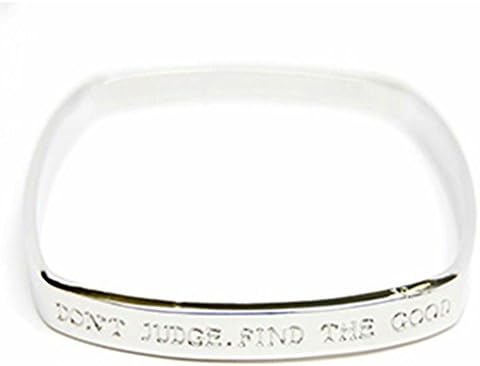 Women's "Don't Judge, Find the Good" Wisdom Bangle by Made It!