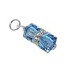 Made with Swarovski Elements� Cube Shape Blue Crystal and Rondelle Beads.925 Sterling Silver 8mm x 19mm Pendant Charm