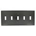 Leviton 85023 5-Gang Toggle Device Switch Wallplate, Standard Size, Thermoset, Device Mount, Brown