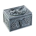 Dragon Celtic Jewelry Box - Collectible Tribal Container Sculpture