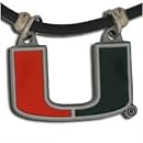 NCAA Miami Hurricanes Rubber Cord Necklace
