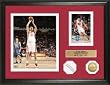Yao Ming 2008 NBA ALL STAR GAME USED NET AND GOLD COIN PHOTO MINT