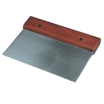 Winware Stainless Steel Dough Scraper with Wood Handle
