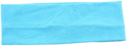 AshopZ Women Sweat Sports Stretch Head Cotton Flexible Hairband, Blue