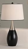 Set of 2 Table Lamps Sleek Design in Espresso Finish