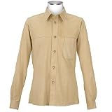 Forzieri Men's Beige Italian Suede Leather Shirt-Jacket